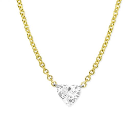 18k Yellow Gold Aero Pierced Heart Shaped Diamond Necklace 18 Borsheims - Yellow Gold Heart Shaped Diamond Pendant 18k Yellow Gold Aero Pierced Heart Shaped Diamond Necklace 18 Borsheims - Yellow Gold Heart Shaped Diamond Pendant