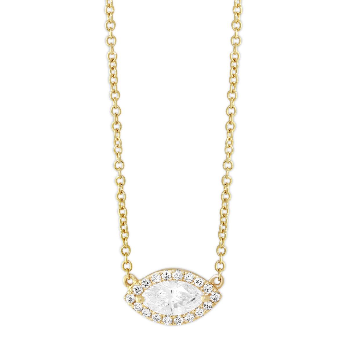 18K Yellow Gold East/West Marquise 