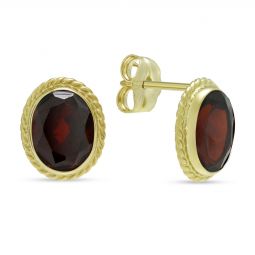 14k Yellow Gold Oval Garnet Earrings Borsheims 14k Yellow Gold Oval Garnet Earrings
