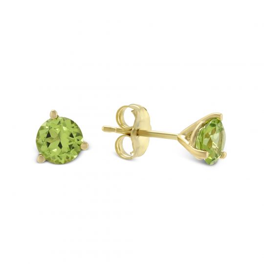 14k Yellow Gold Round Peridot Stud Earrings 5mm Borsheims 14k Yellow Gold Round Peridot Stud Earrings 5mm