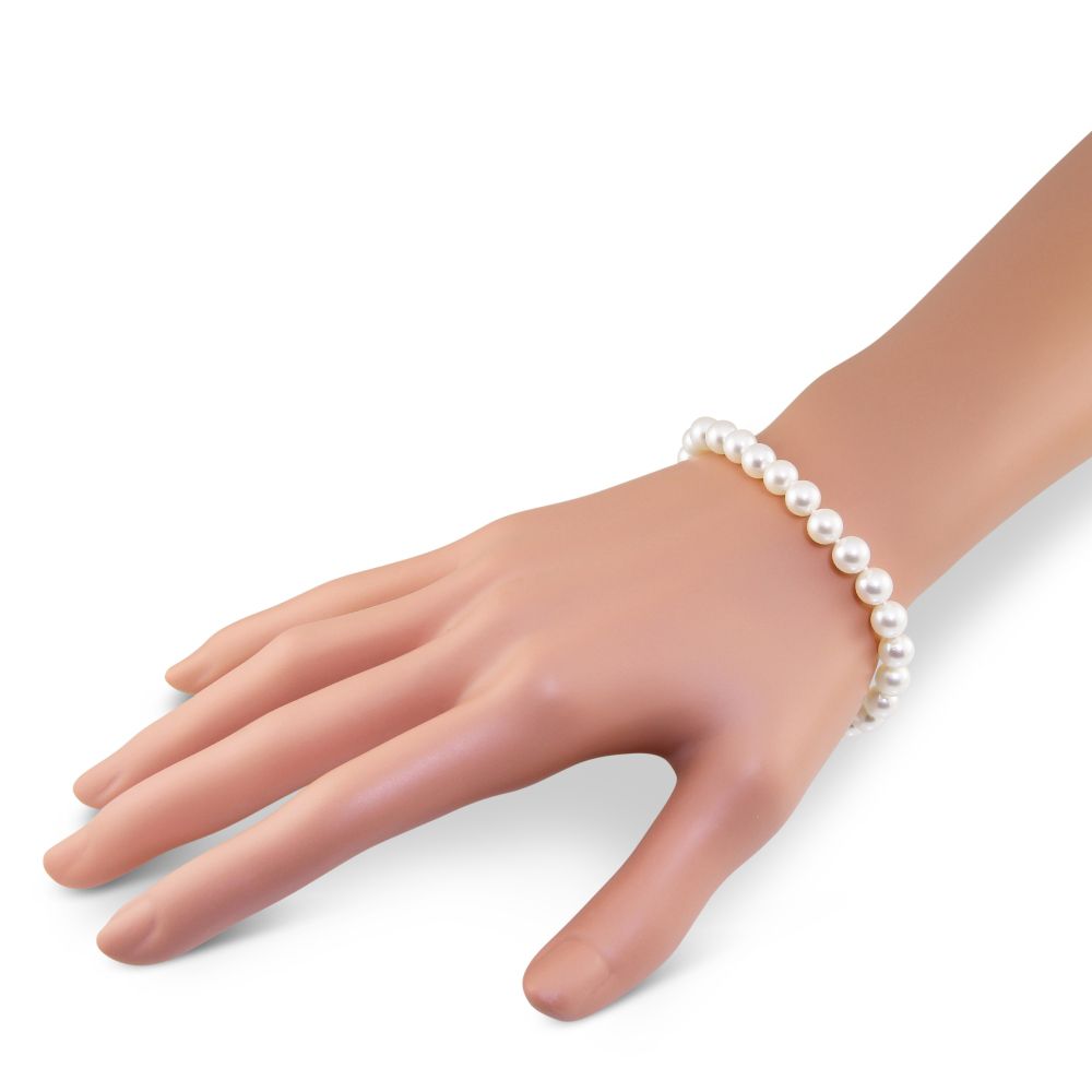 TARA Pearls Akoya Cultured Pearl Bracelet, 6.5x7mm in Yellow Gold