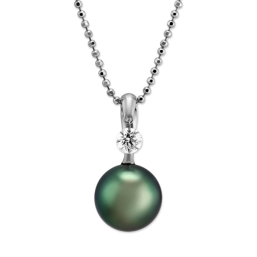 TARA Pearls Dancing Diamond Tahitian Cultured Pearl & Diamond Pendant ...