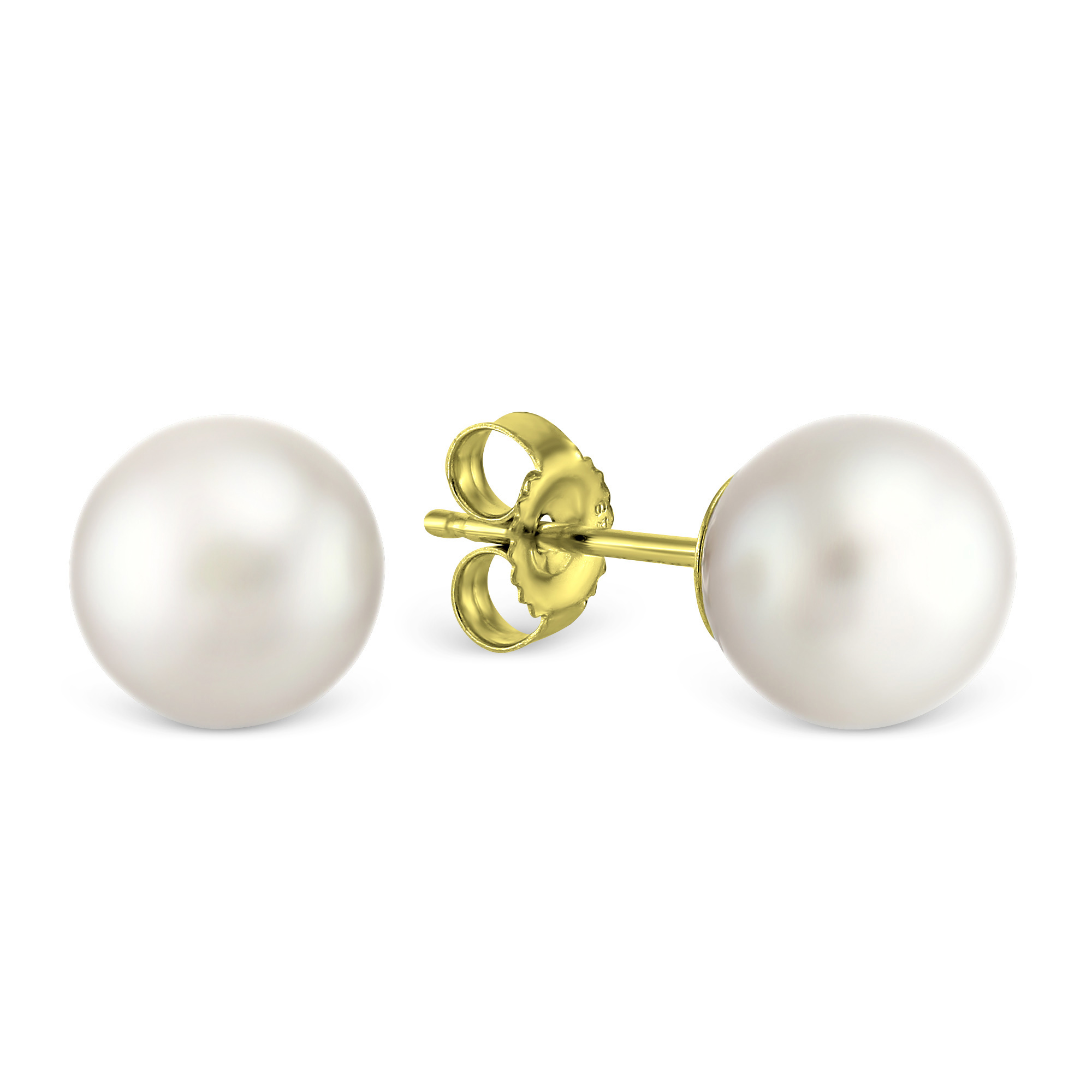 TARA Pearls Classic Collection 18k White Gold Natural Color Tahitian Cultured Pearl Stud Earrings 