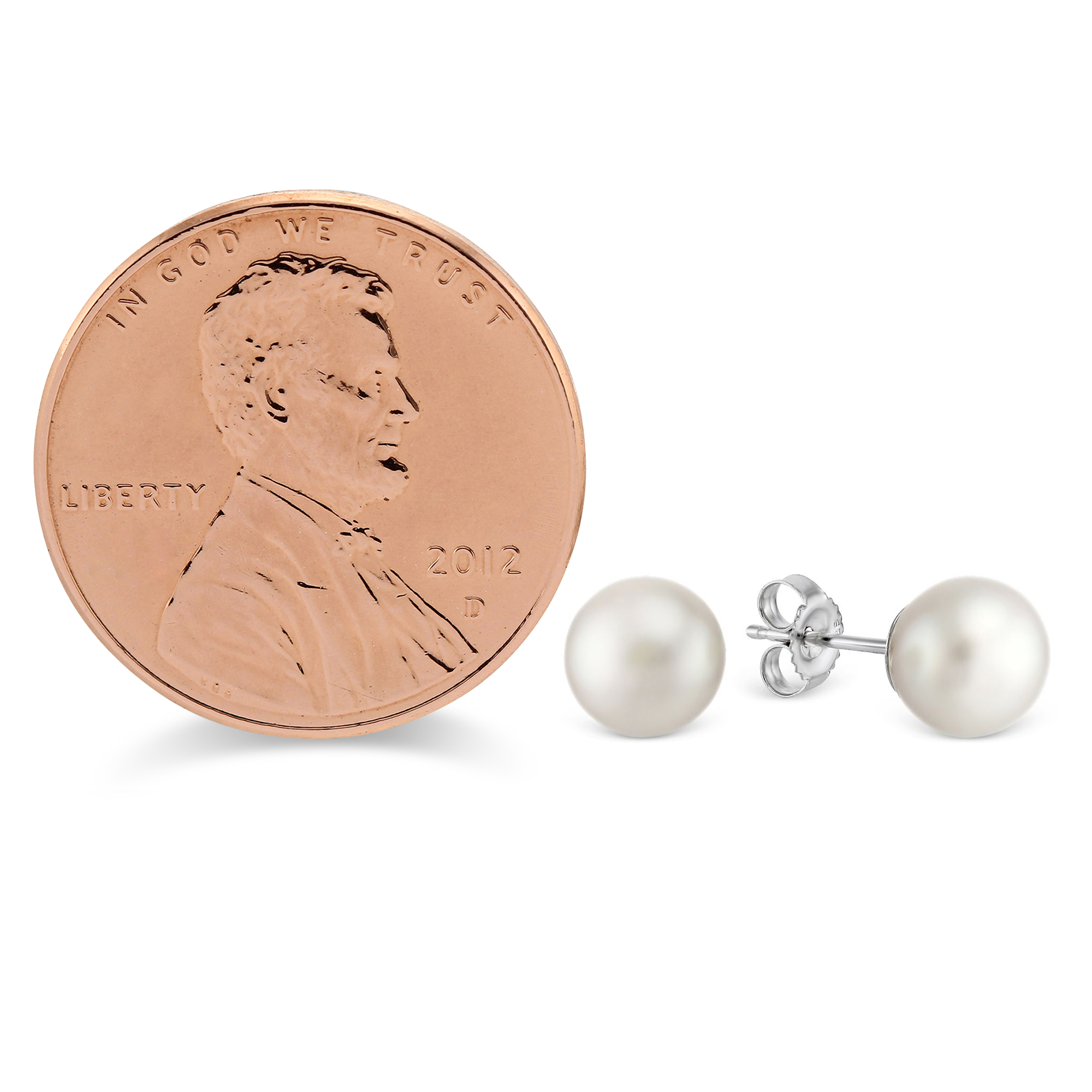 TARA Pearls Akoya Cultured Pearl Stud Earrings, 5.5x6mm in White Gold