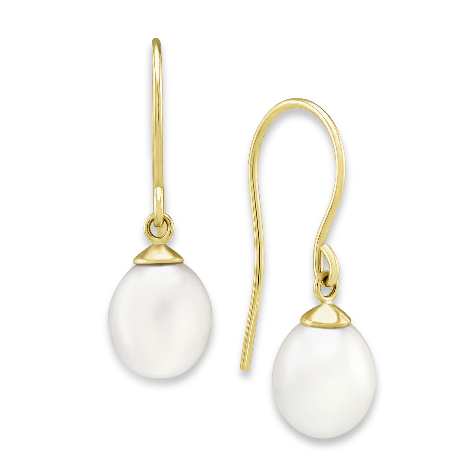 14K Yellow Gold Freshwater Cultured Pearl Drop Earrings | Borsheims