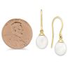 14K Yellow Gold Freshwater Cultured Pearl Drop Earrings
