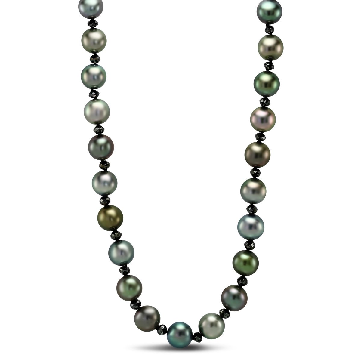 TARA Pearls 18K White Gold Tahitian Cultured Pearl and Black Diamond ...