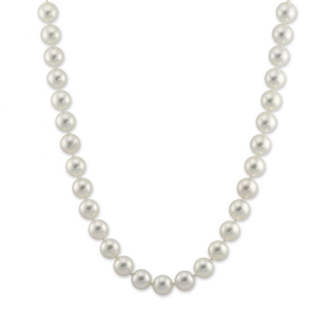 TARA Pearls Akoya Cultured Pearl Strand, 6.5x7mm in White Gold, 24"