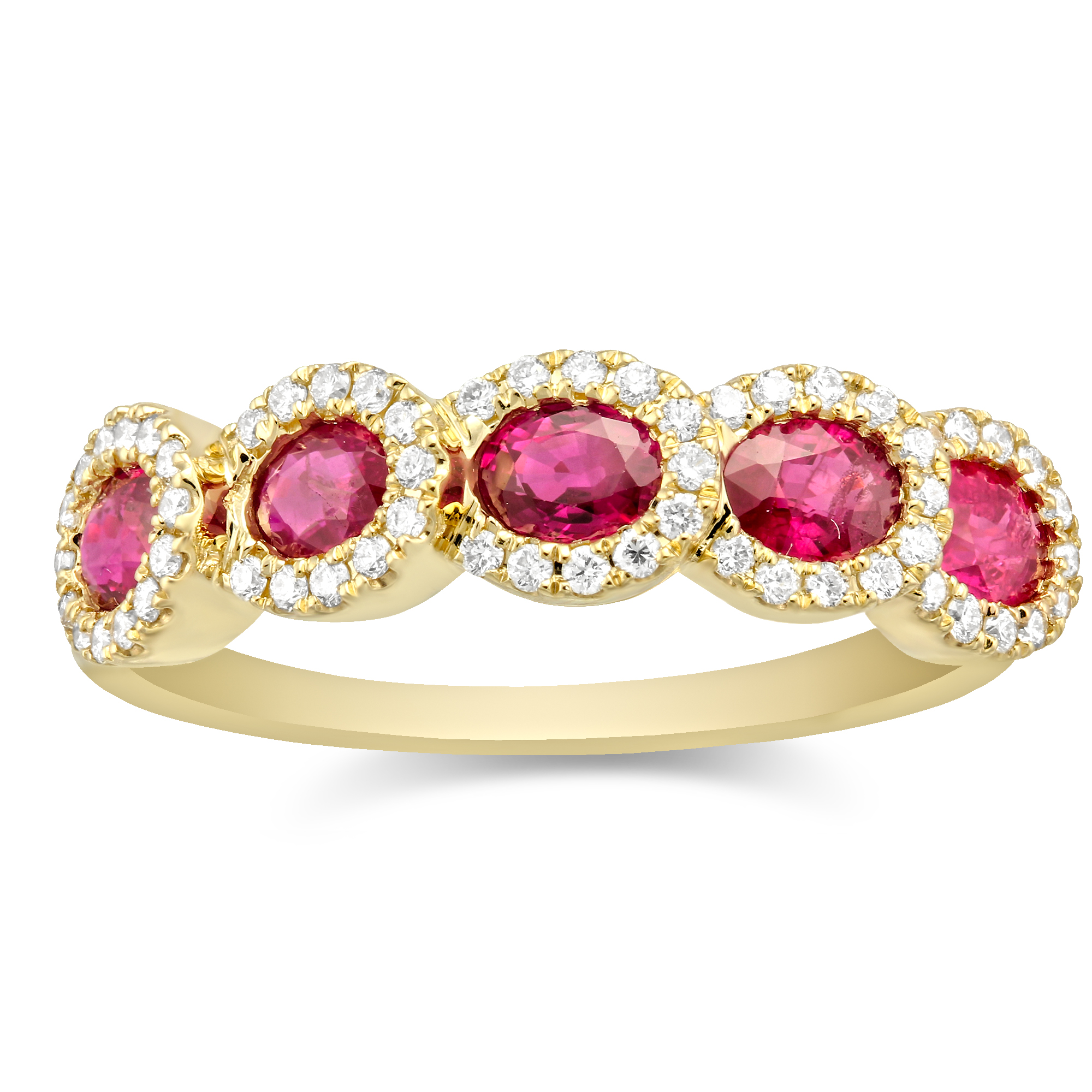 14K Yellow Gold Oval Ruby & Diamond Ring | Borsheims