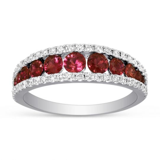 white gold ruby