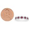 14K White Gold Ruby & Diamond Twist Ring