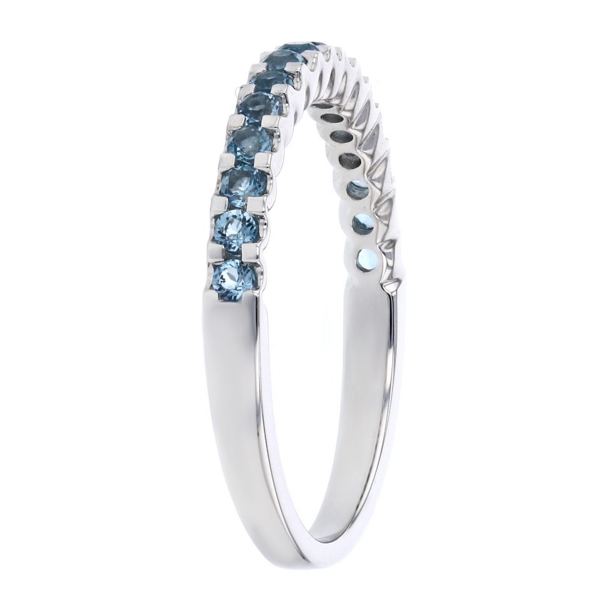 Blue Topaz Band in White Gold