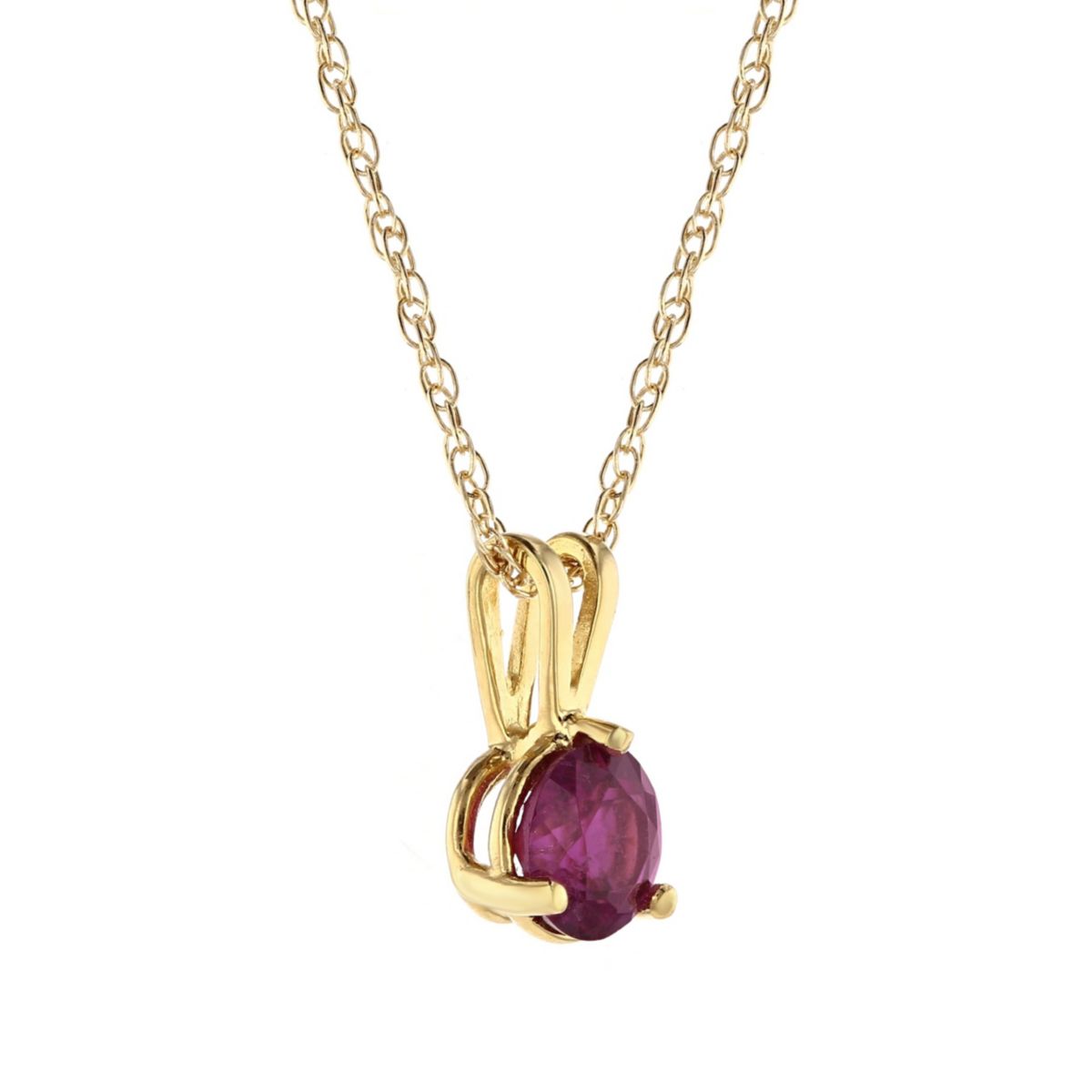 Pink Tourmaline Pendant in Yellow Gold, 18