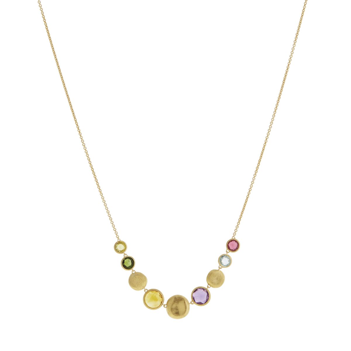 Marco Bicego Jaipur Mixed Gemstones Necklace in Yellow Gold