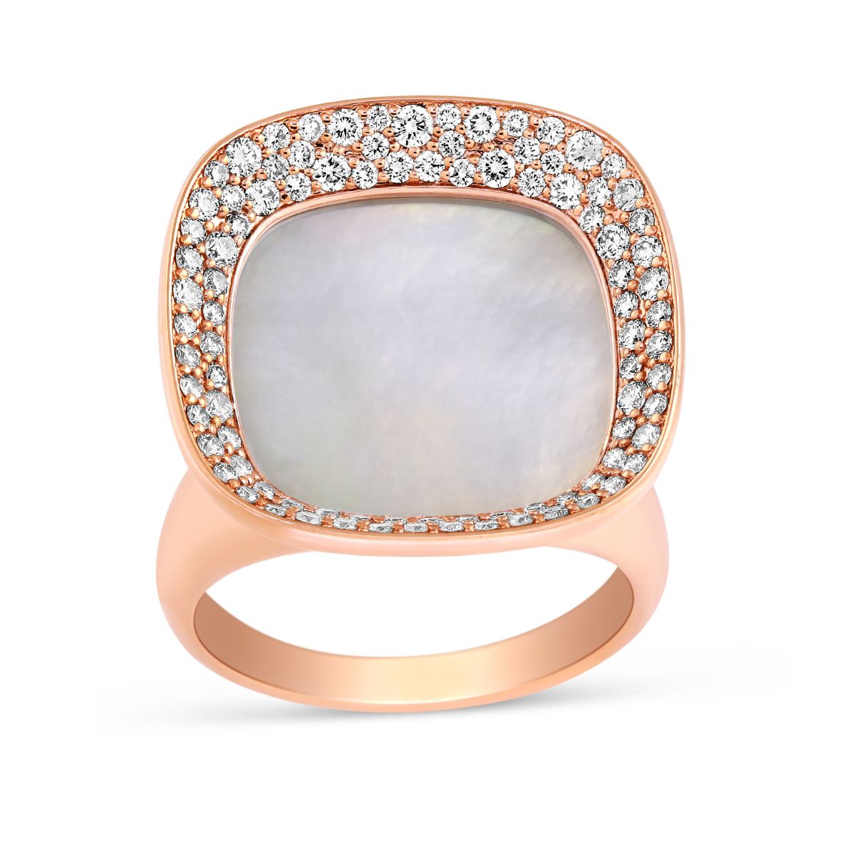 Roberto Coin 18K Rose Gold Carnaby Street Mother of Pearl and Diamond Ring