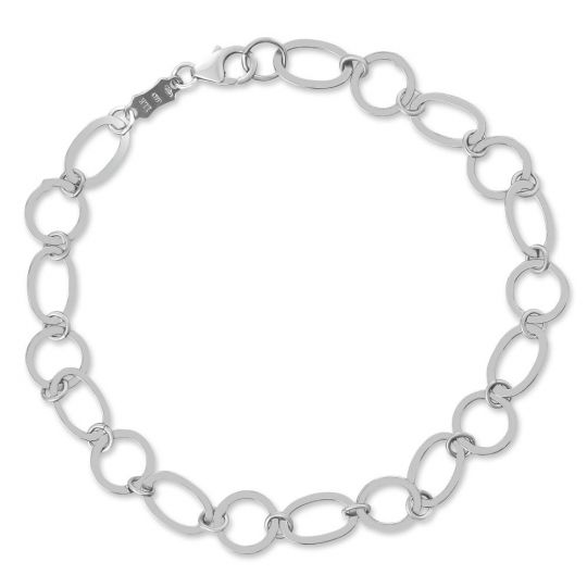 white gold link bracelet