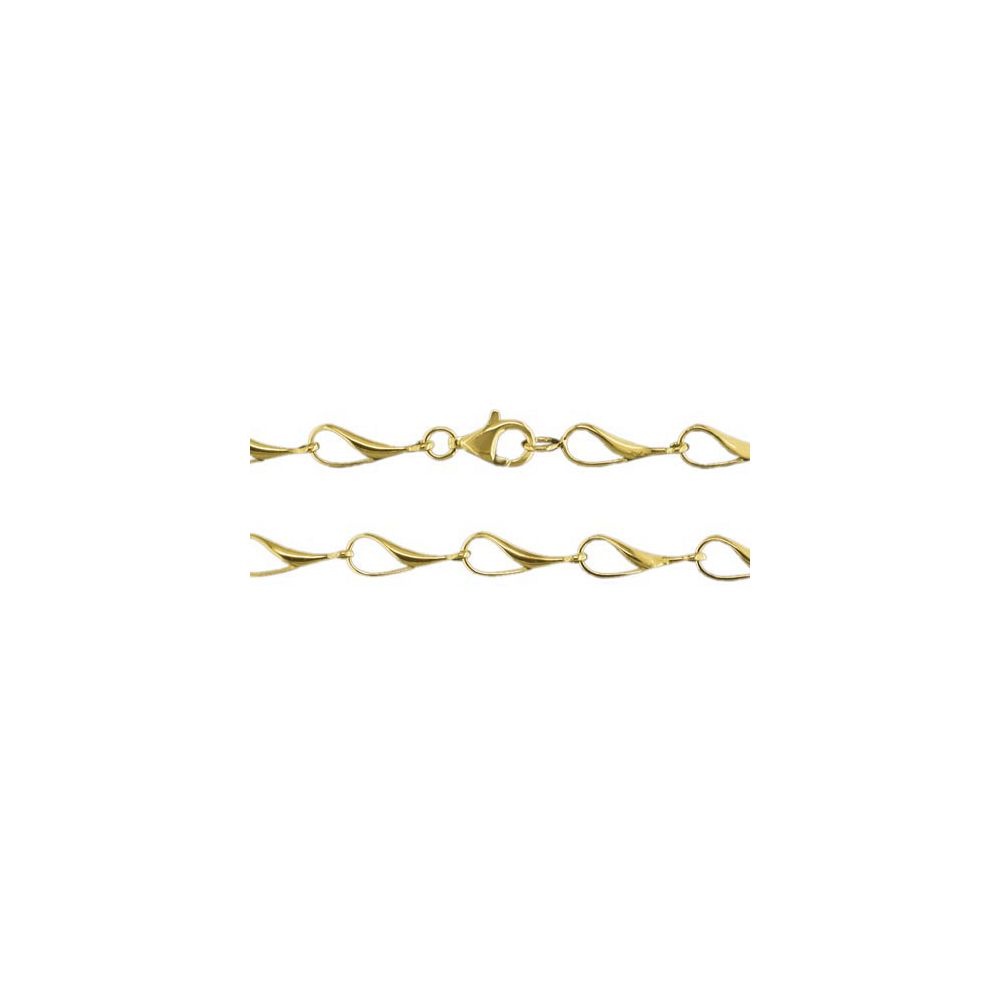 Yellow Gold Needle's Eye Link Bracelet