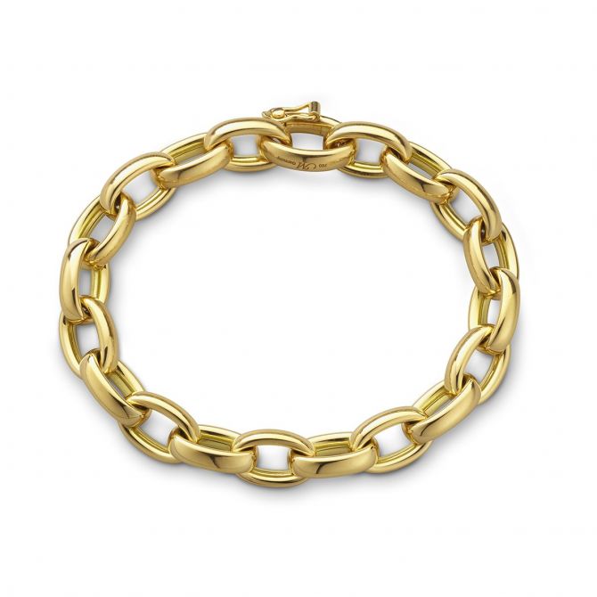 Monica Rich Kosann "Elizabeth" Link Bracelet in Yellow Gold