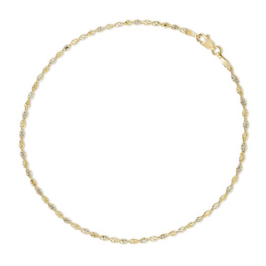 14k Yellow And White Gold Ankle Bracelet 10 Borsheims 14k Yellow And White Gold Ankle Bracelet 10