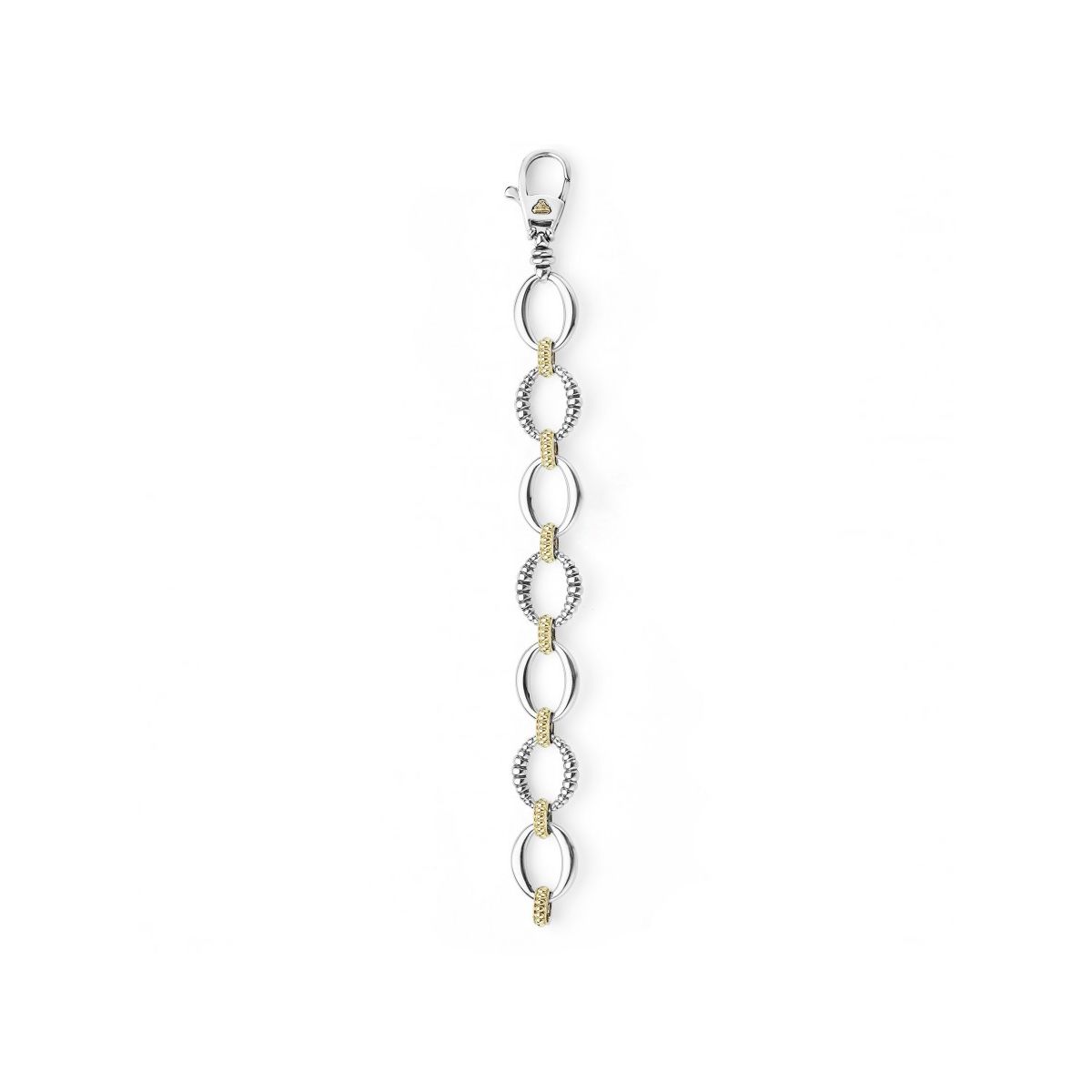 LAGOS Sterling Silver & 18K Yellow Gold Oval Links Bracelet, 7