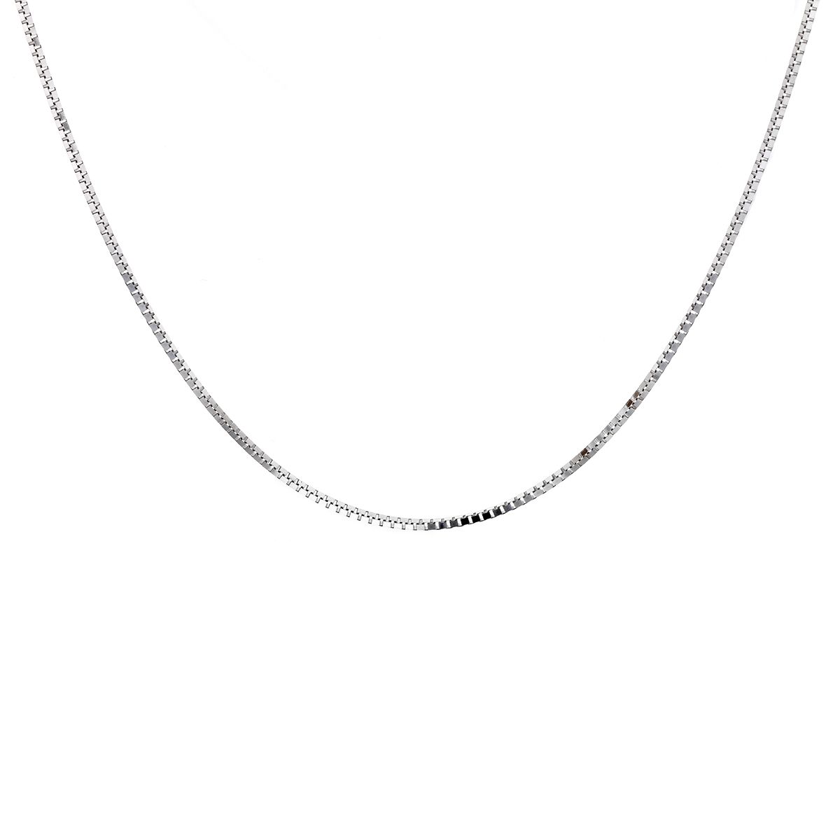 White Gold 0.96 mm Box Chain, 18