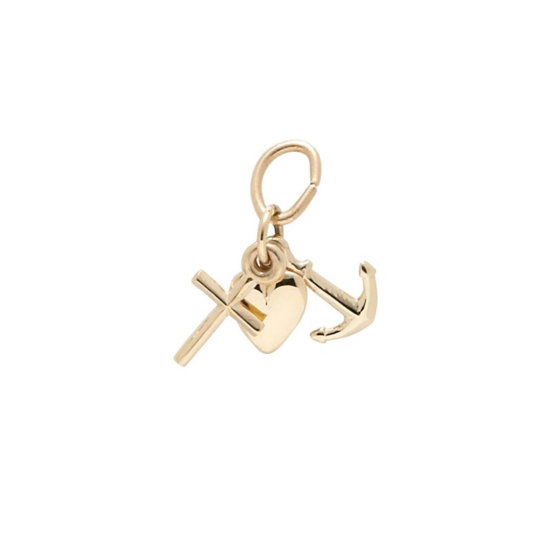 Rembrandt 14K Yellow Gold Faith, Hope, and Charity Charm