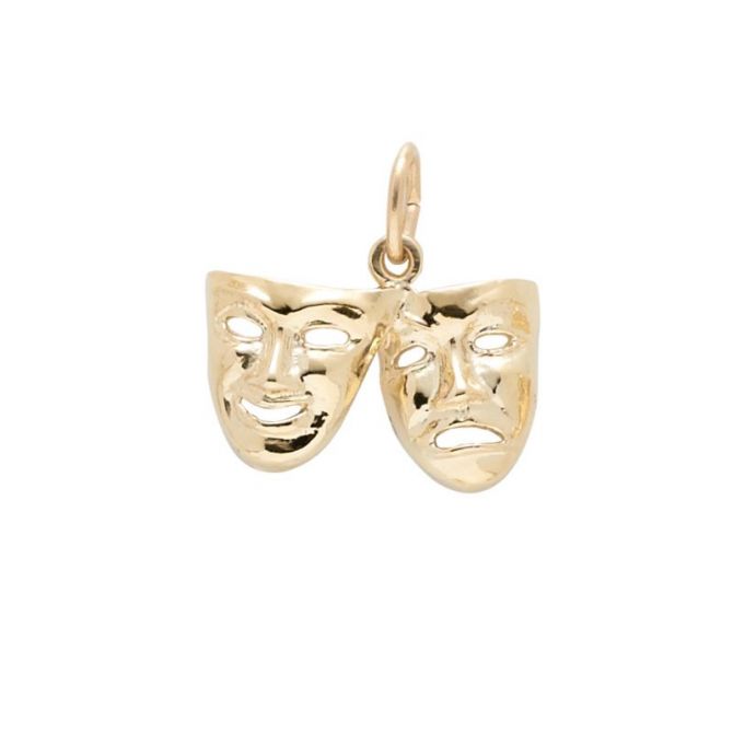 Rembrandt 14K Yellow Gold Comedy and Tragedy Charm