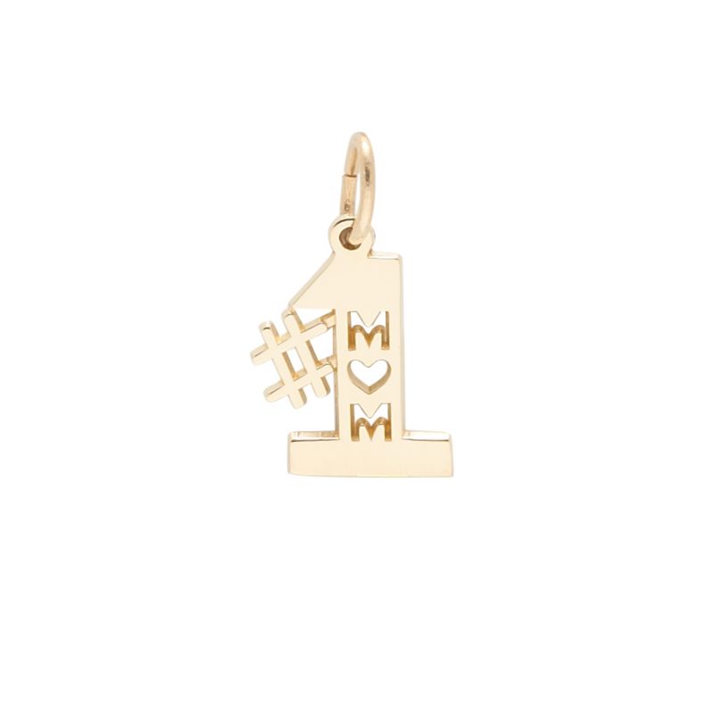 Rembrandt 14K Yellow Gold Number One Mom Charm