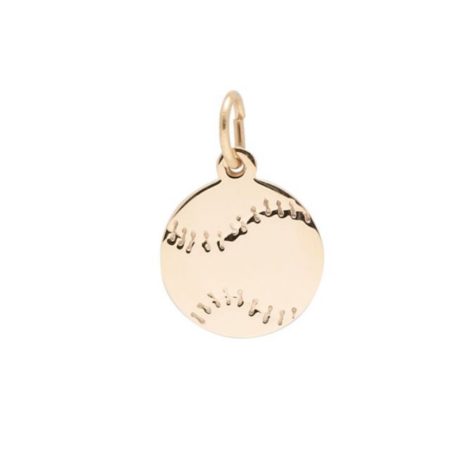 Rembrandt 14K Yellow Gold Baseball Charm