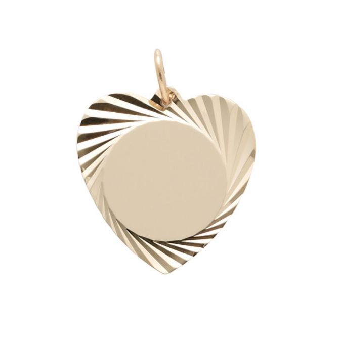 Rembrandt 14K Yellow Gold Heart Disc Charm
