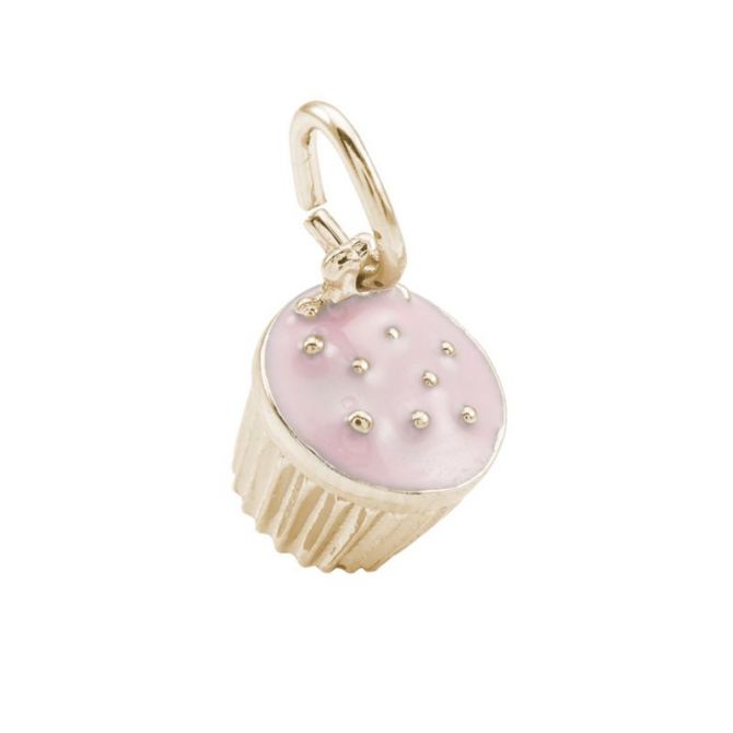 Rembrandt 14K Yellow Gold Pink Cupcake Charm