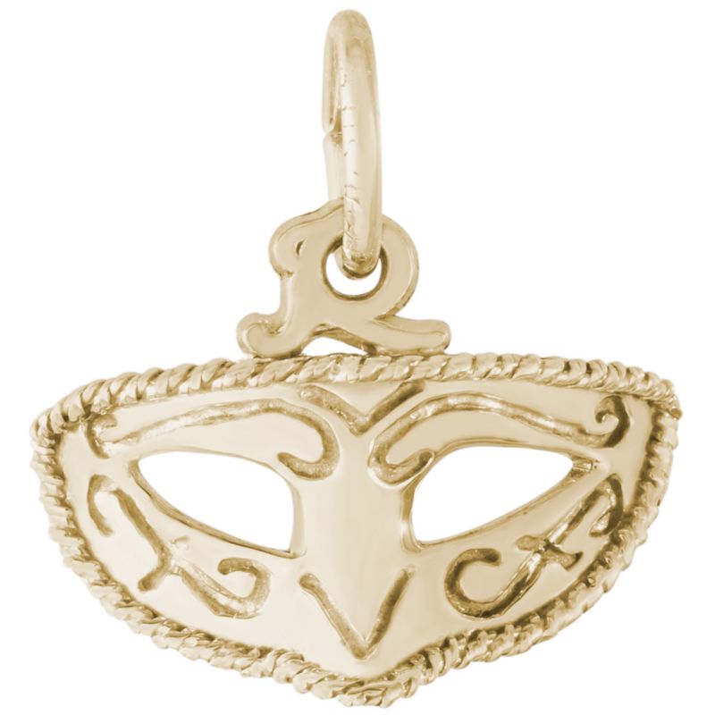 Rembrandt 14K Yellow Gold Mardi Gras Mask Charm