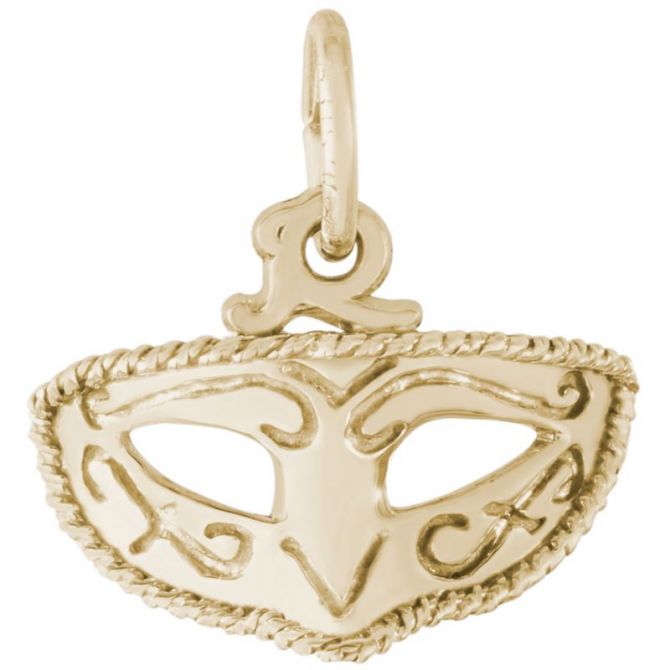 Rembrandt 14K Yellow Gold Mardi Gras Mask Charm
