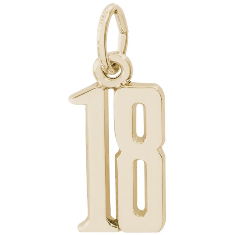 Rembrandt 14K Yellow Gold Number 18 Charms