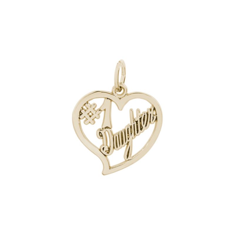 Rembrandt 14K Yellow Gold #1 Daughter Charm