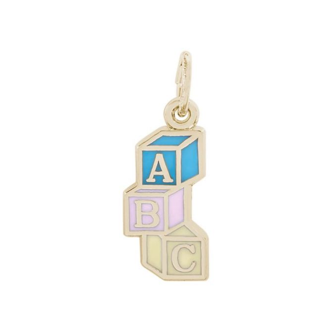 Rembrandt 14K Yellow Gold ABC Blocks Charm