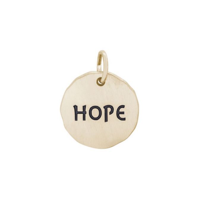 Rembrandt 14K Yellow Gold Hope Tag Charm
