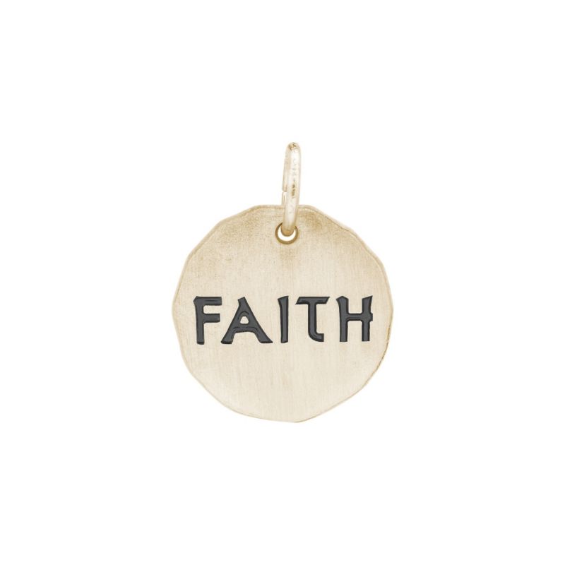 Rembrandt 14K Yellow Gold Faith Tag Charm