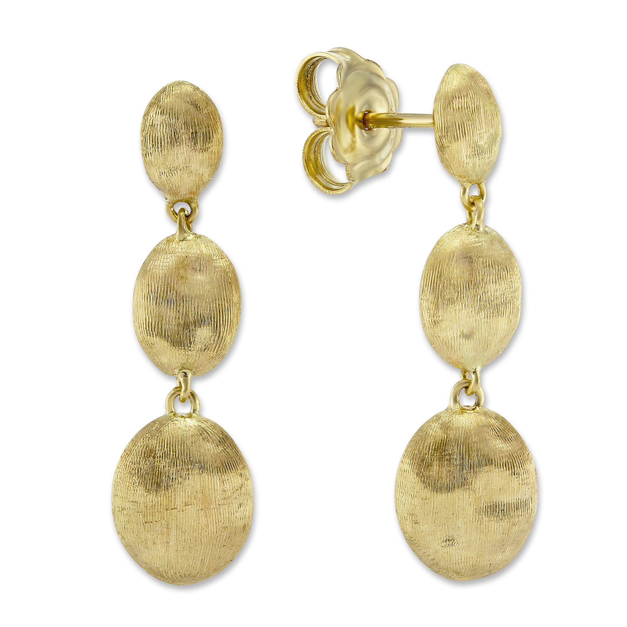 Marco Bicego 18k Yellow Gold Oval Bead Dangle Siviglia Earrings Marco Bicego 18k Yellow Gold Oval Bead Dangle Siviglia Earrings