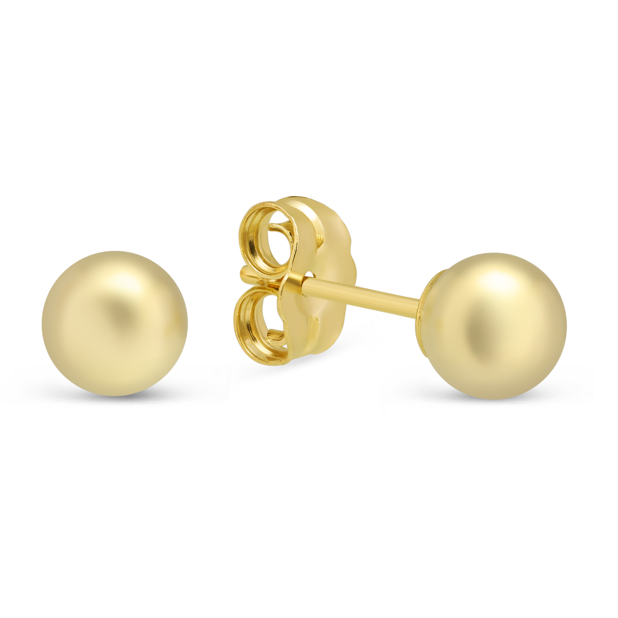 yellow gold ball earrings