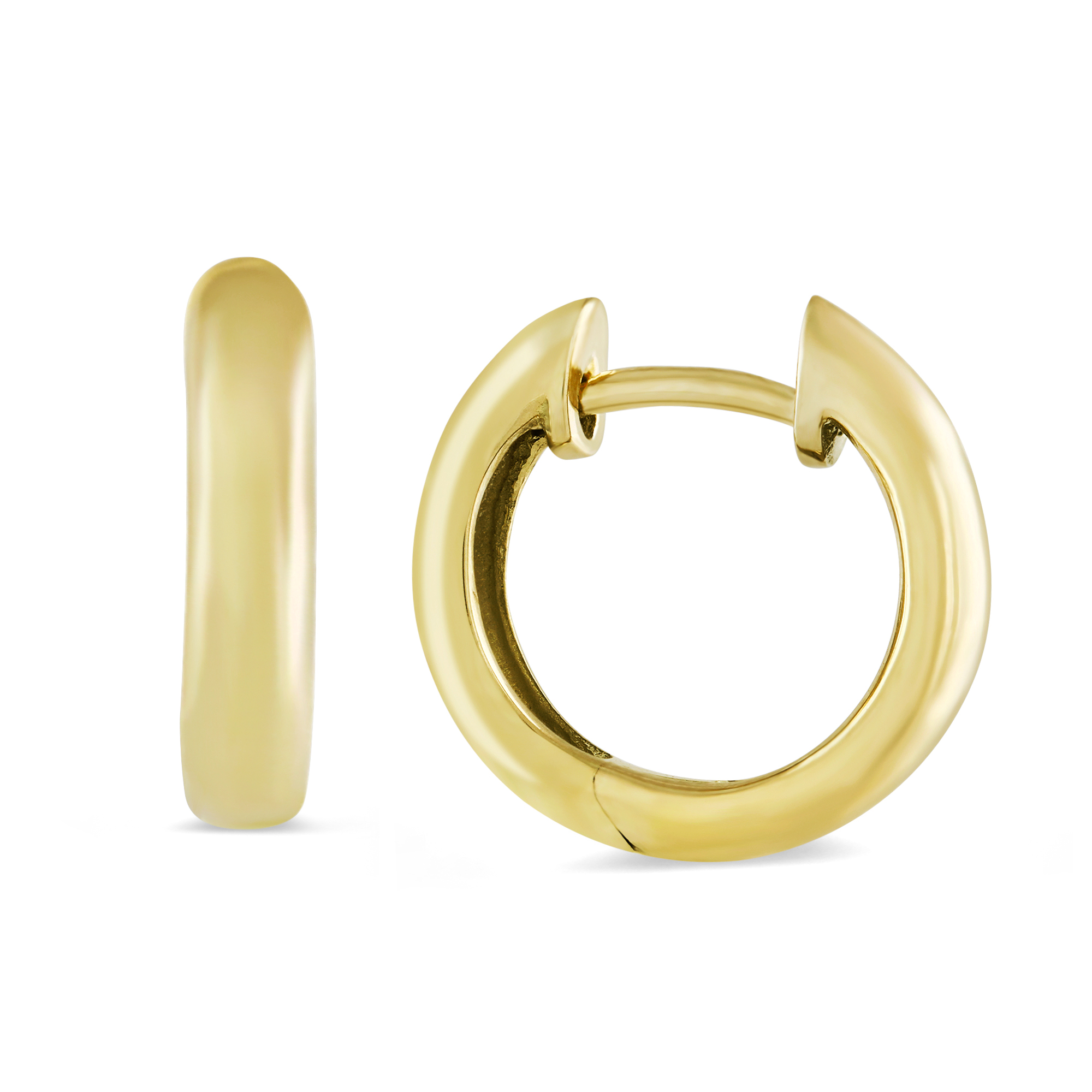 14K Yellow Gold Hinged Hoop Earrings, 15mm Borsheims