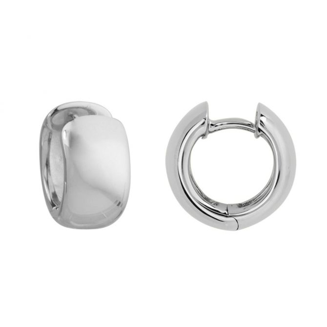 White gold hinged discount hoop earrings
