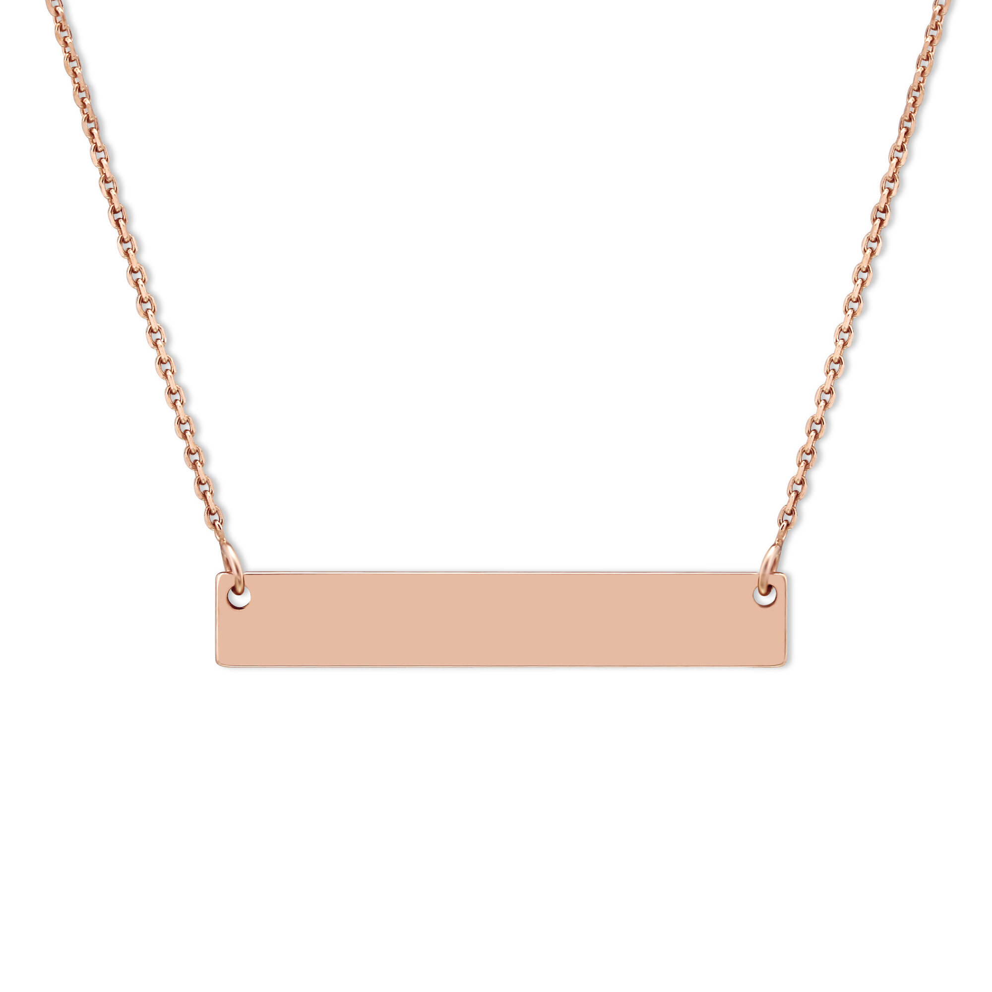 14K Rose Gold Name Plate Necklace, 18" | Borsheims