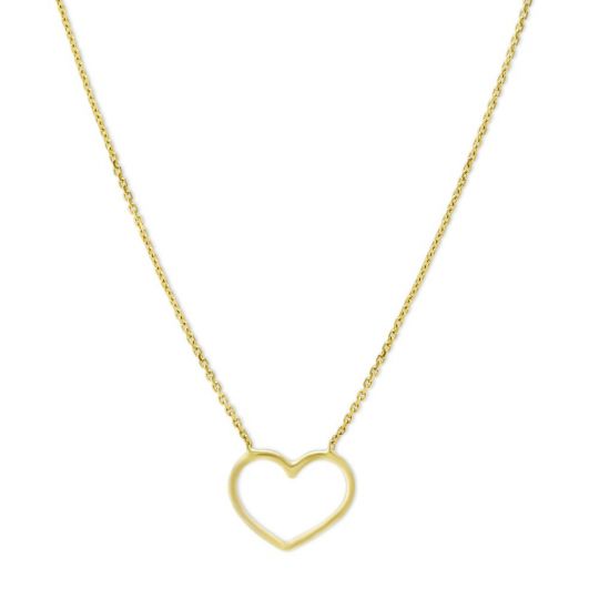 14k Yellow Gold Open Heart Necklace 18 Borsheims - 14k Open Heart Pendant 14k Yellow Gold Open Heart Necklace 18 Borsheims - 14k Open Heart Pendant