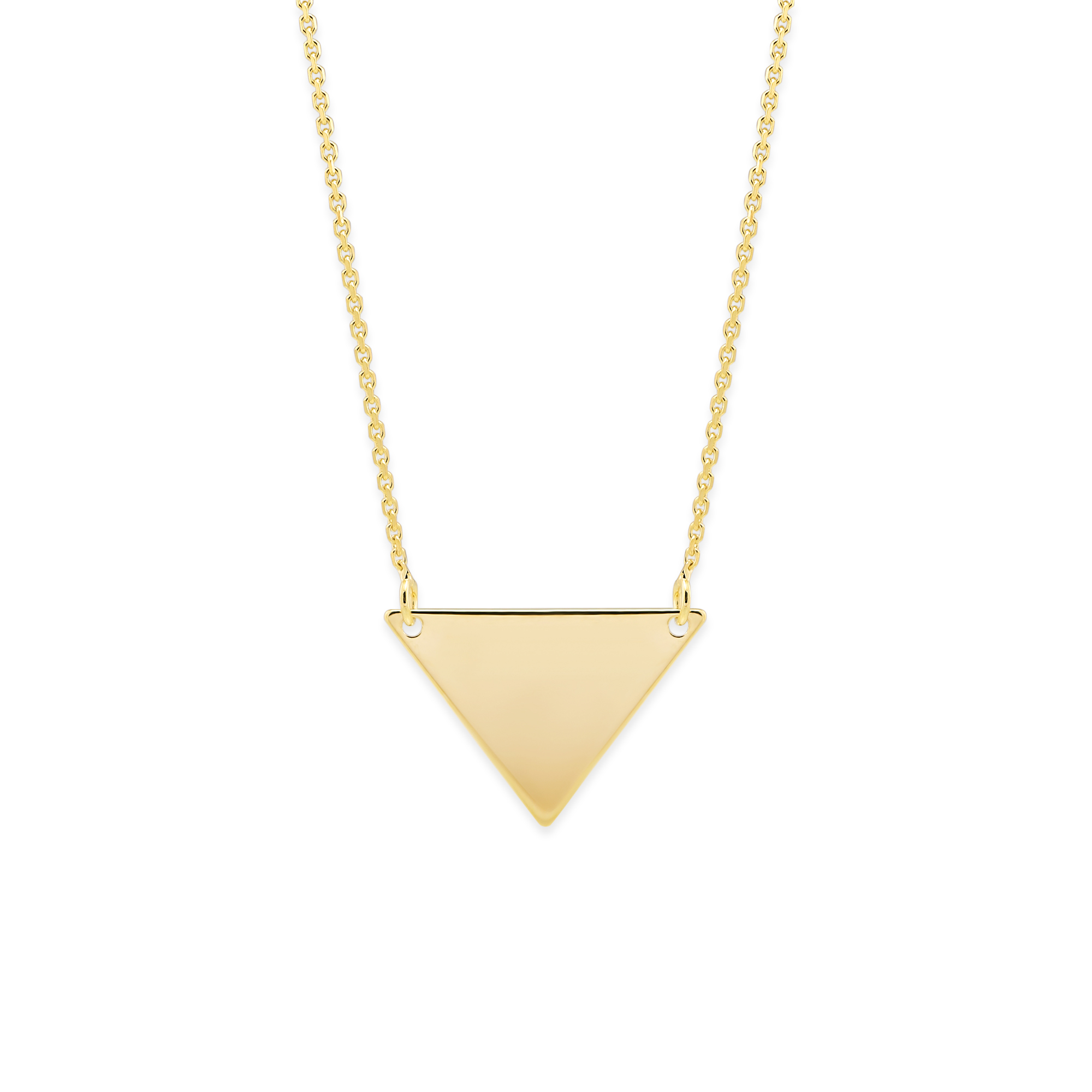 14K Yellow Gold Triangle Necklace, 18" | Borsheims