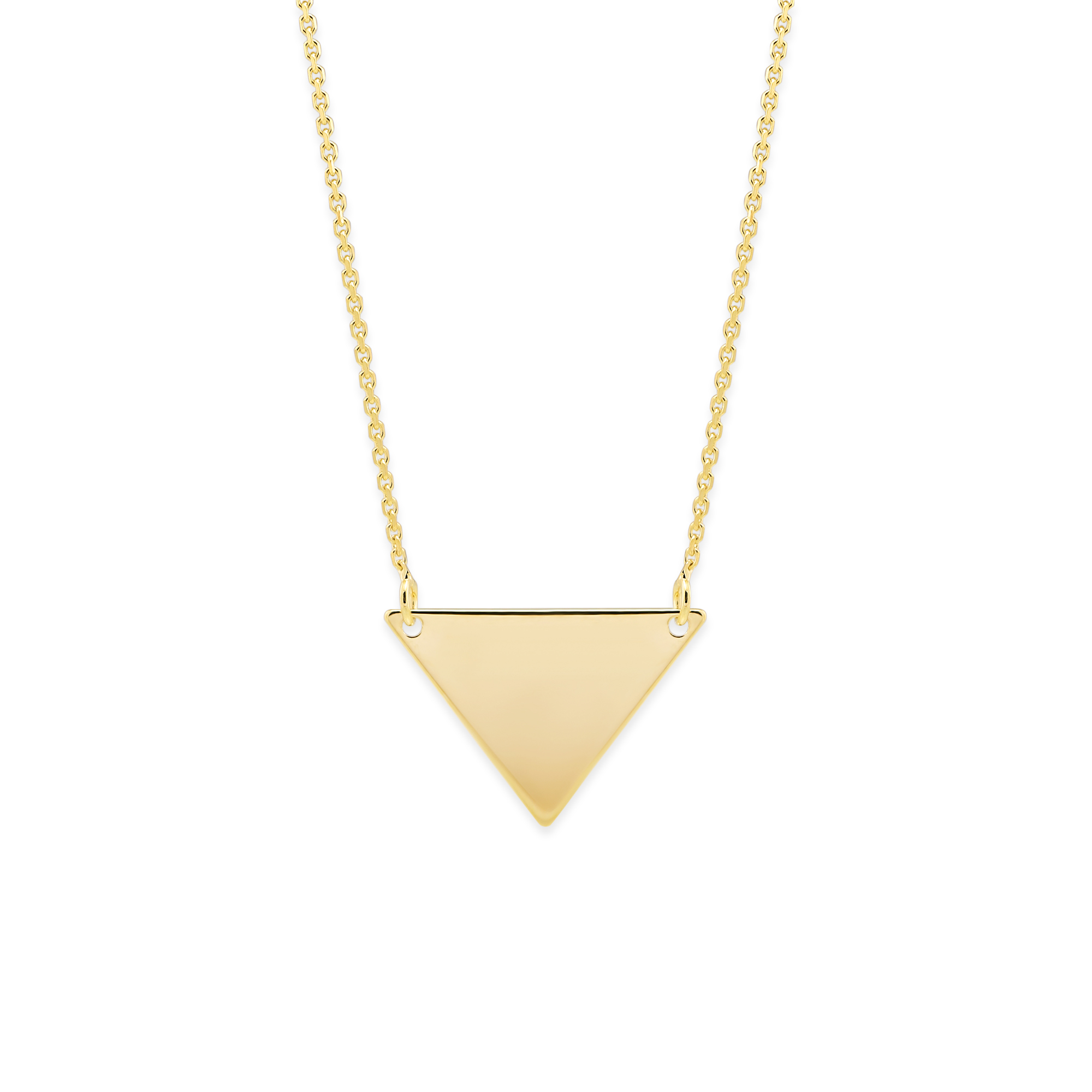 14K Yellow Gold Triangle Necklace, 18" Borsheims