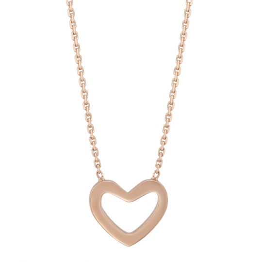 14k Rose Gold Open Heart Pendant 18 Borsheims - 14k Open Heart Pendant 14k Rose Gold Open Heart Pendant 18 Borsheims - 14k Open Heart Pendant