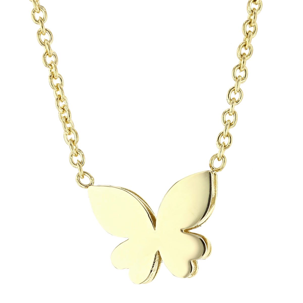 Roberto Coin 18K Yellow Gold Butterfly Mariposa Necklace, 16.5