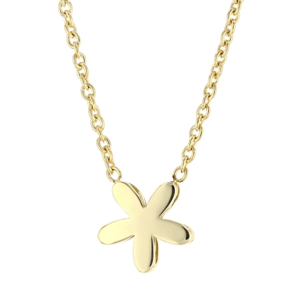 Roberto Coin Yellow Gold Y Fiore Princess Necklace