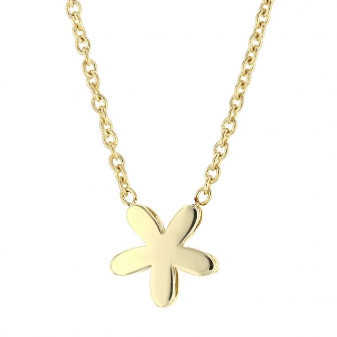 Roberto Coin Yellow Gold Y Fiore Princess Necklace